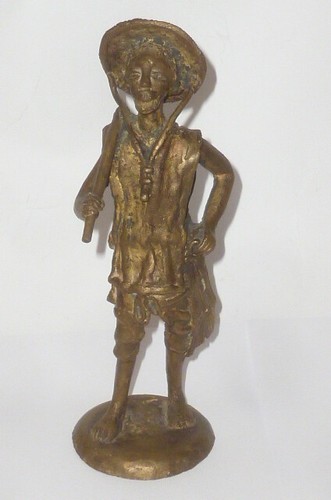 Alte afrikanische ? Bronzefigur Skulptur Afrikaner Bronze bronce Figur Kämpfer ? - Bild 2 von 11
