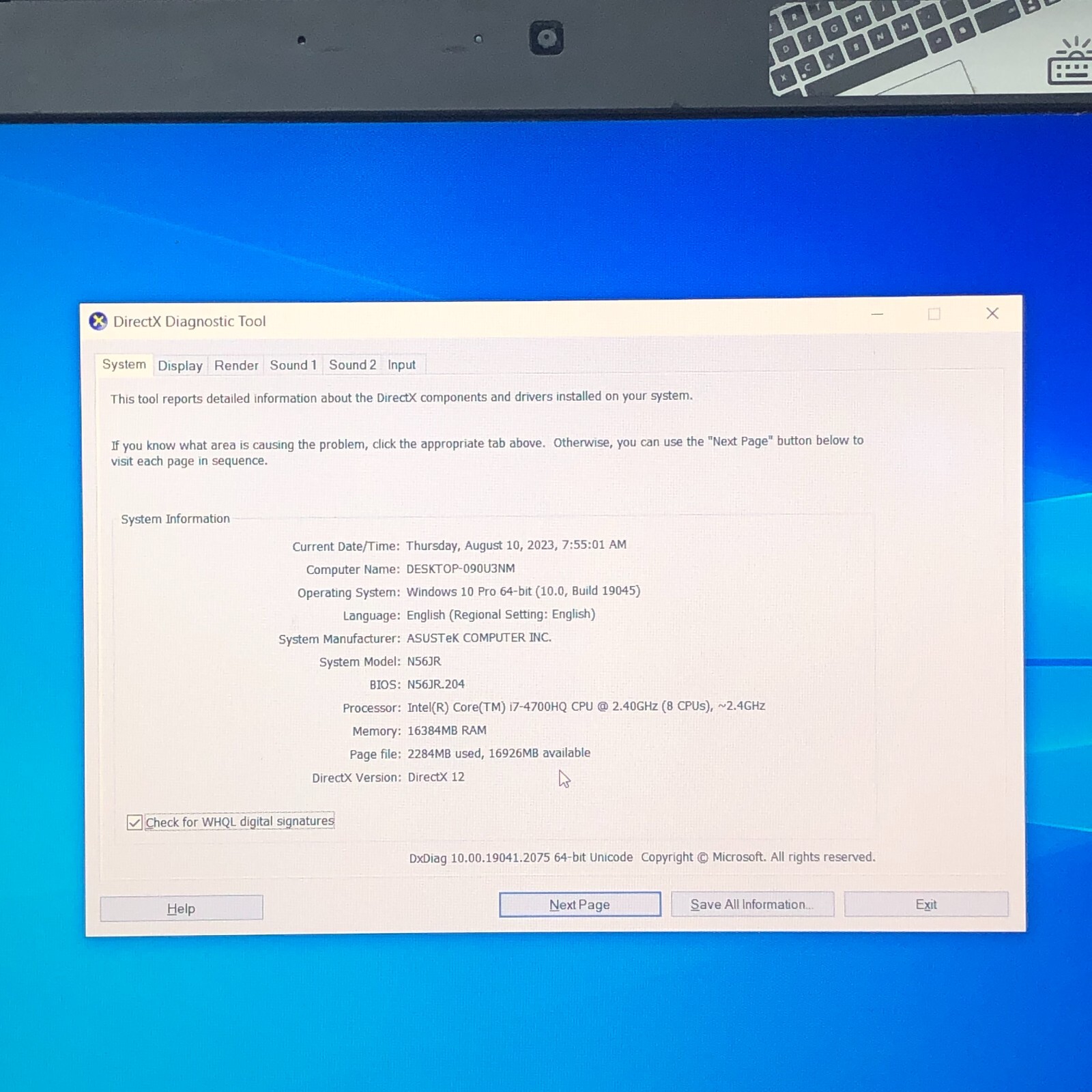 Asus N56JR 15.6" Intel Core i7 4700HQ @ 2.40GHz 16GB RAM 750GB HDD Win 10 *READ - Picture 6 of 12