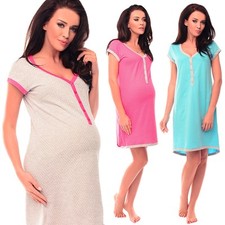 Purpless Cotton Star Print Maternity, Pregnancy and Nursing Nightdress 5038n