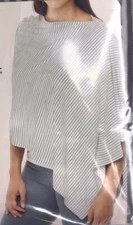 Secret Treasures Nursing Cover-Up Top Gray Striped Super Soft XL-3XL