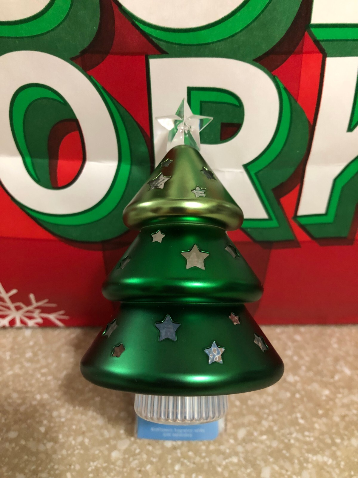 Bath & Body Works Christmas Tree Wallflower Plug-In Night Light with Stars-image