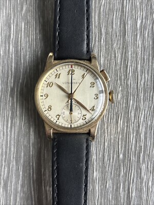 Longines 10k gold filled Flyback single button Chronograph