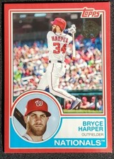 Bryce Harper 2018 Topps Update 1983 Red Parallel #83-45 Nationals Philles /10