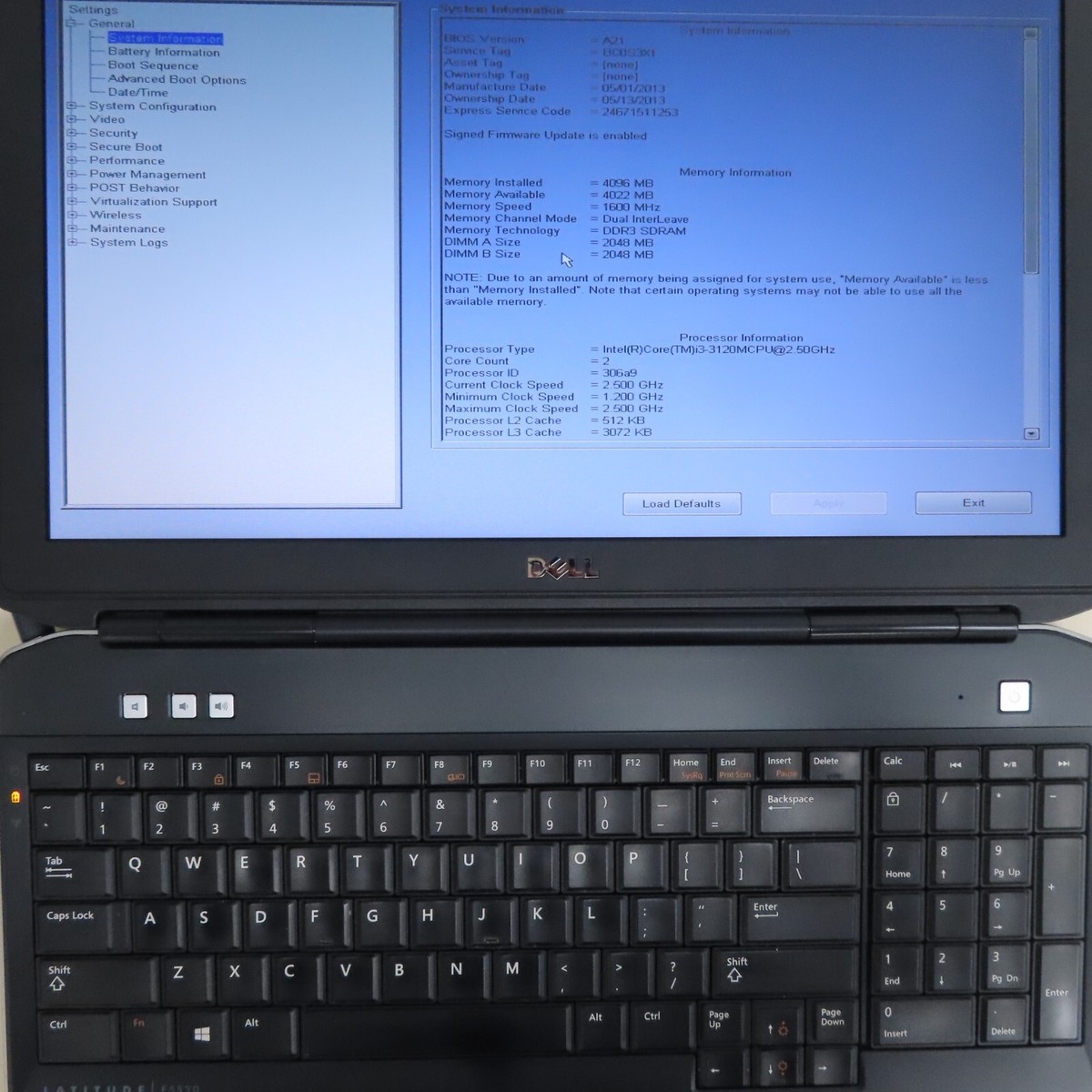 Dell Latitude E5530 Laptop Intel Core i3 2.50GHz 2 Cores 4GB Ram