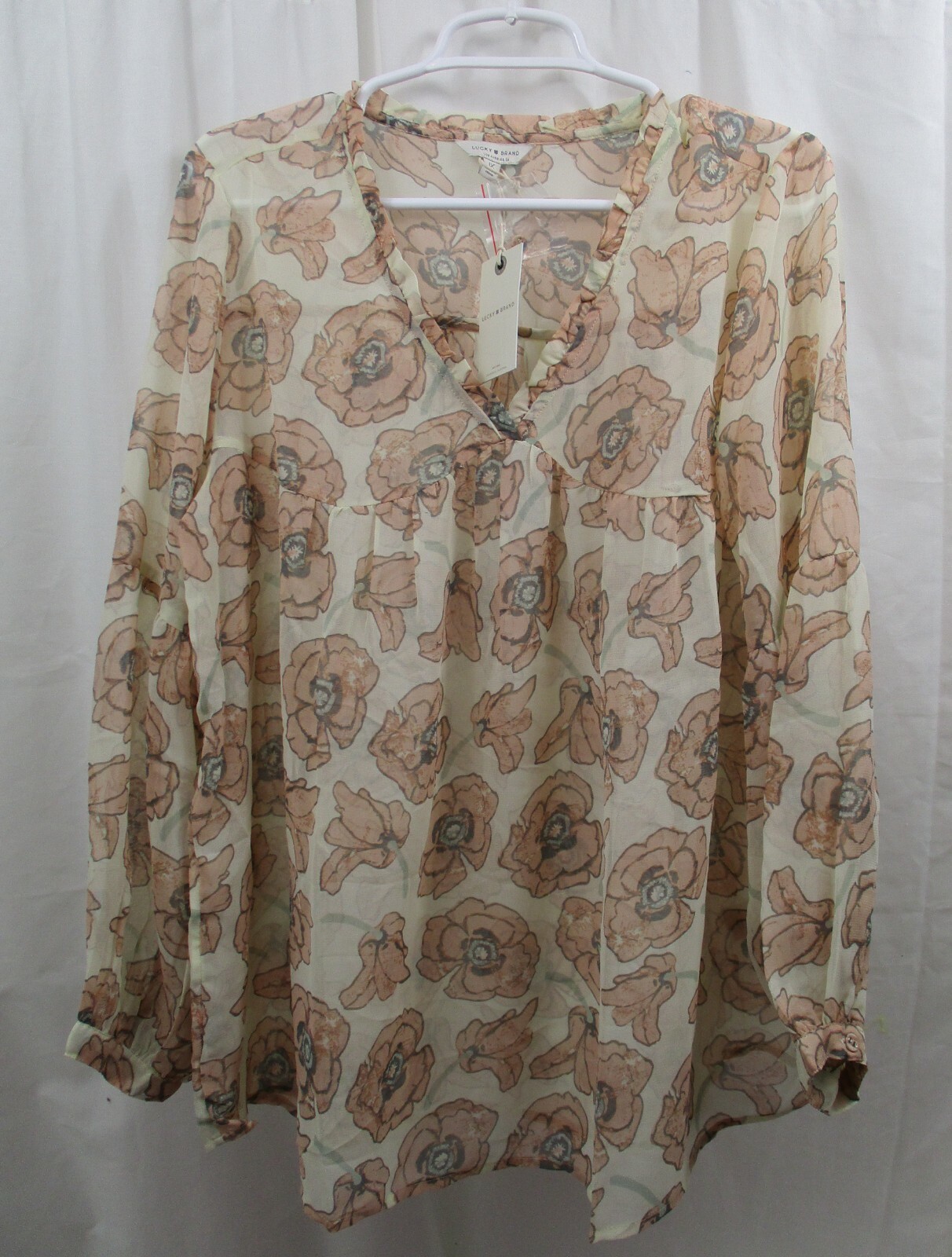 lucky brand floral blouse