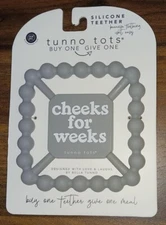 Unisex 0+ Months Silicone Teether Tunno Tots "Cheeks for Weeks" New in Packaging