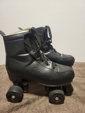 XUDREZ Roller Skate for Women Men PU Leather High-Top Double-Row Roller Sz8