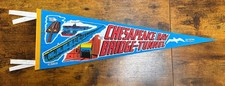 Vintage Chesapeake Bay Bridge-Tunnel, VA pennant Made in USA