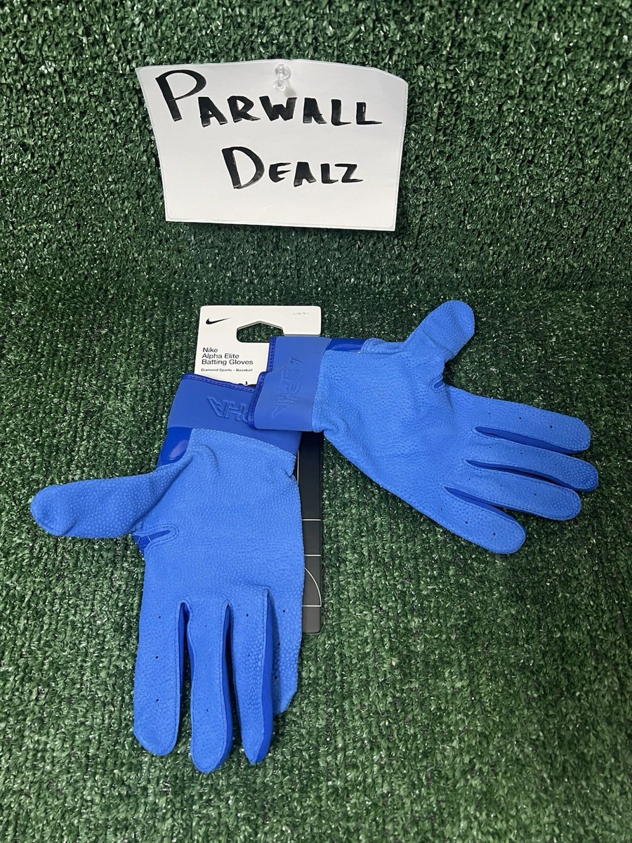 Guantes de béisbol de bateo Nike Alpha Elite para hombre talla grande azul real FD7868-434