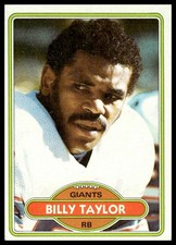 1980 Topps #309 Billy Taylor RC New York Giants NM+