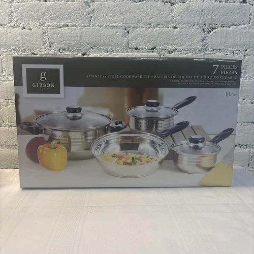 Gibson Home 7 Piece Stainless Steel Cookware 