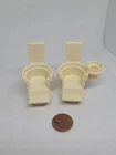 Vintage Fisher Price little people dentist and barber chairs for Village 997