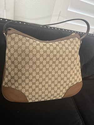 Brand New  Gucci large  Bree GG Supreme canvas & leather hobo shoulder Bag
