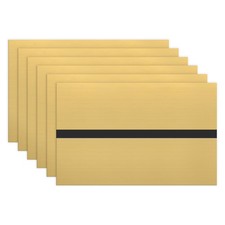 6-Pack Name Plate Engraving Blanks 1.3mm Thick 7x11 Inch Matte Gold/Black