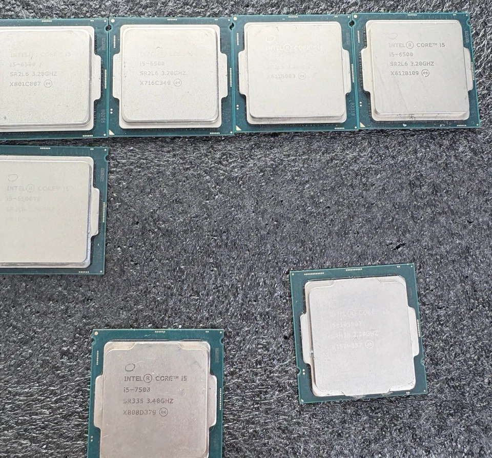 Lote de 15 - CPU Intel Core i5 Series i5-6400/6500/7500/9500/10500 **Sin probar** Foto 3 de 4