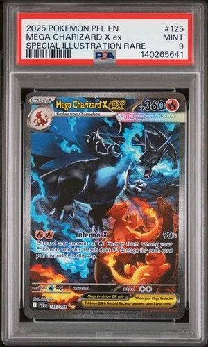 2025 POKEMON PHANTASMAL FLAMES SPECIAL ILLUSTRATION MEGA CHARIZARD X EX PSA 9