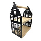 UNUS® Etagere Teehaus 2 Etagen mit Griff Serviertablett aus Holz und Metall