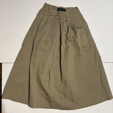 Vintage Ralph Lauren Pleated Khaki Skirt Size 6 Made in USA