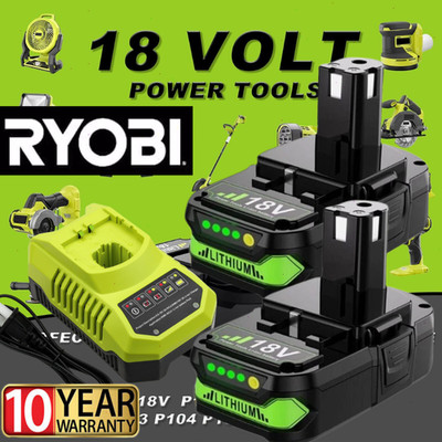2PACK 2.0Ah For RYOBI 18V Battery /Charger One Plus High Capacity P109 Lithium