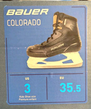 Bauer Colorado Recreational Ice Skates Used   Youth US 3 / EU 35.5 Black  Tan