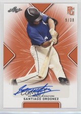 2021 Leaf Perfect Game National Showcase Orange 9/30 Santiago Ordonez Auto 01wi