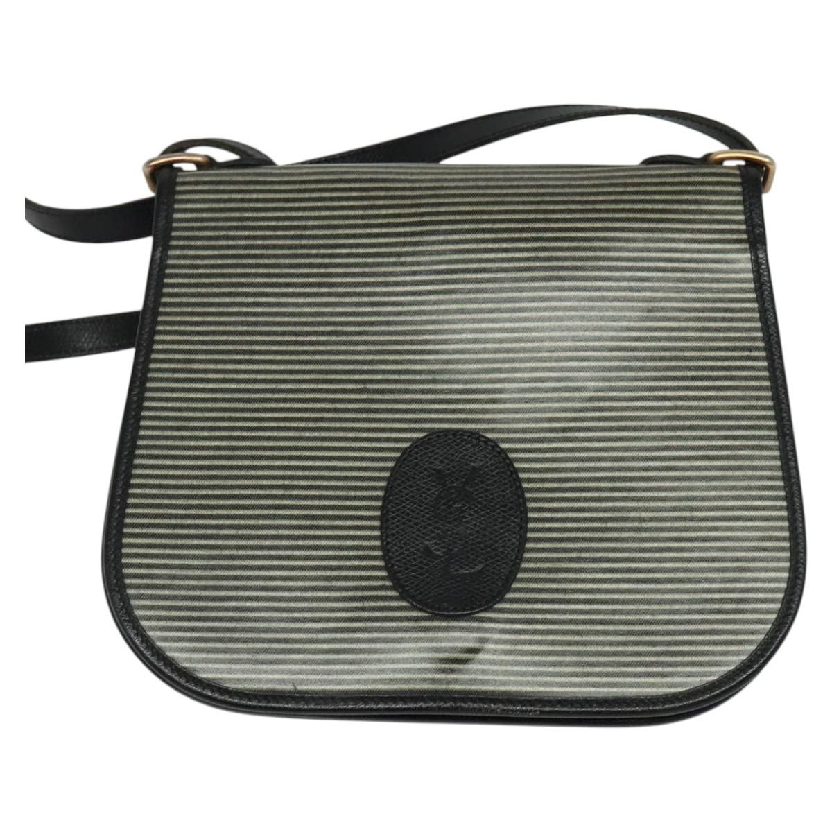 Borsa a tracolla Yves Saint Laurent in tela nera autentica