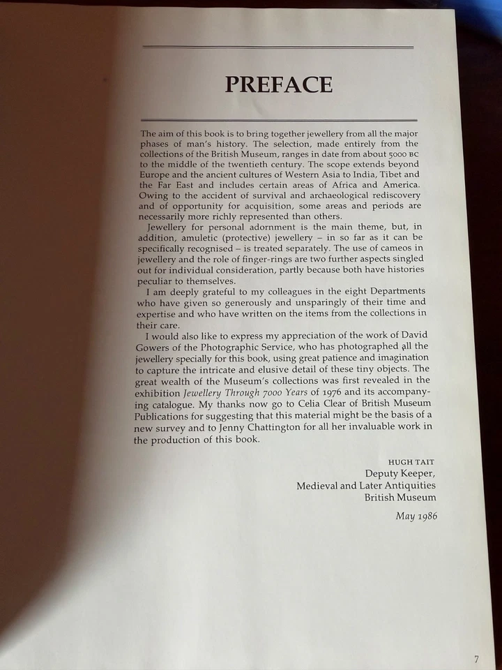 Jewelry  7,000 Years by Hugh Tait  History Illustrated survey of British Museum - Image 4 of 4