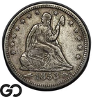 1853 Seated Liberty Quarter w/ Arrows & Rays, XF++ Details, Better Date