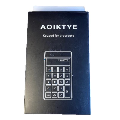 Aoiktye Wireless Keyboard for Procreate Black Bluetooth Shortcut Drawing New