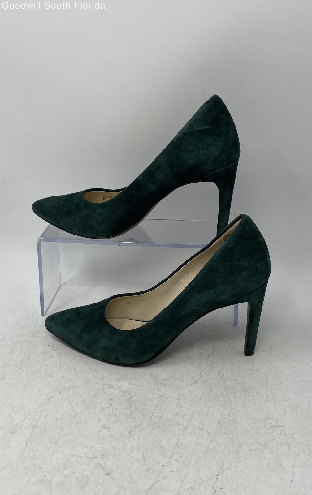 Cole Haan Womens Grand OS Green Slip-On Pointed Toe Pump Heels Size 6.5 B