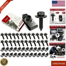 50PCS Automotive Body Bolts and U Nut Clips Kit Fender Bumper Fasteners Set FAST