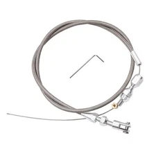 36" Silver Adjustable Car Auto Throttle Cable Accelerator Cable Replacement Kit