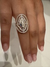 GRAN Anillo de Plata de Ley 925 San Judas Tadeo Circonita Helada San Judas Anillo Plata