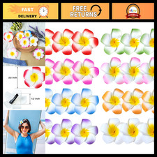 24 Pack Hawaiian Flower Hair Clips, Plumeria Hair Accessories for Women, Tropica