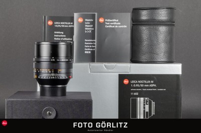Leica M 50mm 0.95 Noctilux 11602 6bit schwarz vom 03.06.2024 FOTO-GÖRLITZ ANKAUF