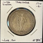 1910B British Silver .900 Trade Dollar in Excellent Condition per Updated Photos