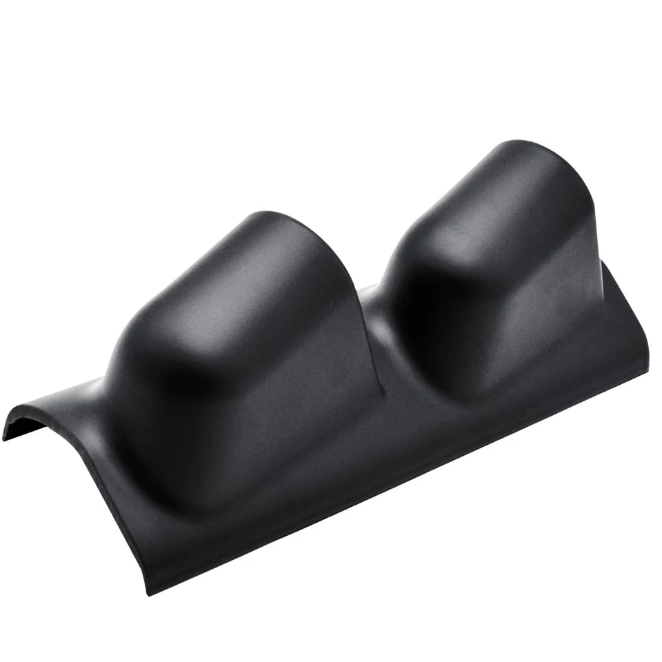 Medidor de carro 2" 52mm duplo 2 furos suporte de pod suporte de montagem pilar A preto - Imagem 3 de 4