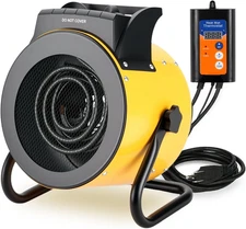 Greenhouse Heater with Digital Thermostat, 1500W/750W Electric Grow Tent Heater,