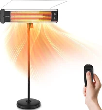 SereneLife Infrared PP & PU Stand Patio Heater 1500W w/ Remote Control