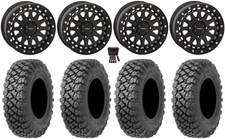 System 3 SB-6 15" Wheels Bk (6+1) 35" Alpha Tires Polaris Ranger XP 9/1K