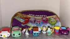 Shopkins Mixed Lot - some RARE  Exclusive- 3 Cutie Cars w/ Purple Zipper Pouch 