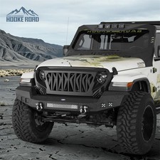 Fit 18-26 Jeep Wrangler Jl Gladiator Jt Off-road Front Bumper W Led Light Bar