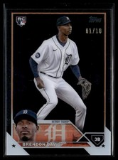 2023 Topps Acetate Clear Brendon Davis RC 01/10 Detroit Tigers #494