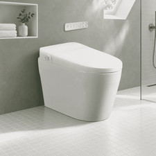 Smart Bidet Toilet Auto Open Close Instant Warm Water Foot Sensor 12" Rough-In