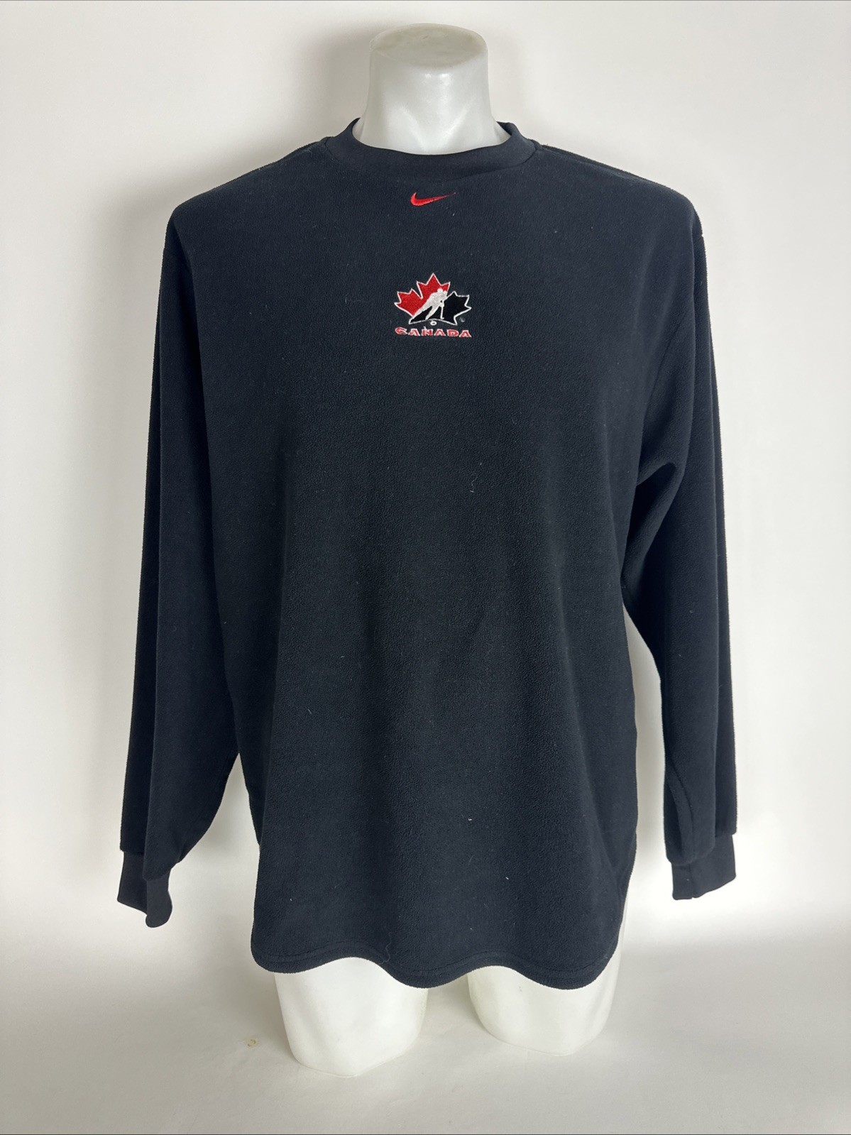 Vintage Nike Canada Black Fleece Sweater Sweatshirt Men's Size M