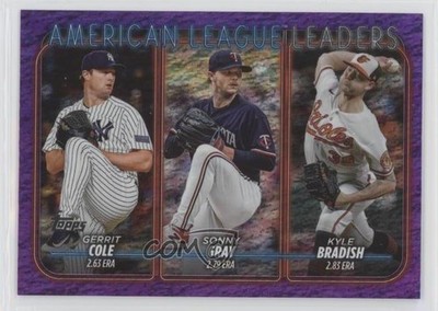 2024 Series 1 League Leaders Purple Holofoil 744/799 Sonny Gray Gerrit Cole y0i