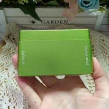 English OK SONY Cyber Shot DSC-T77 GREEN Digital Camera 10.1MP Touch Screen Cam