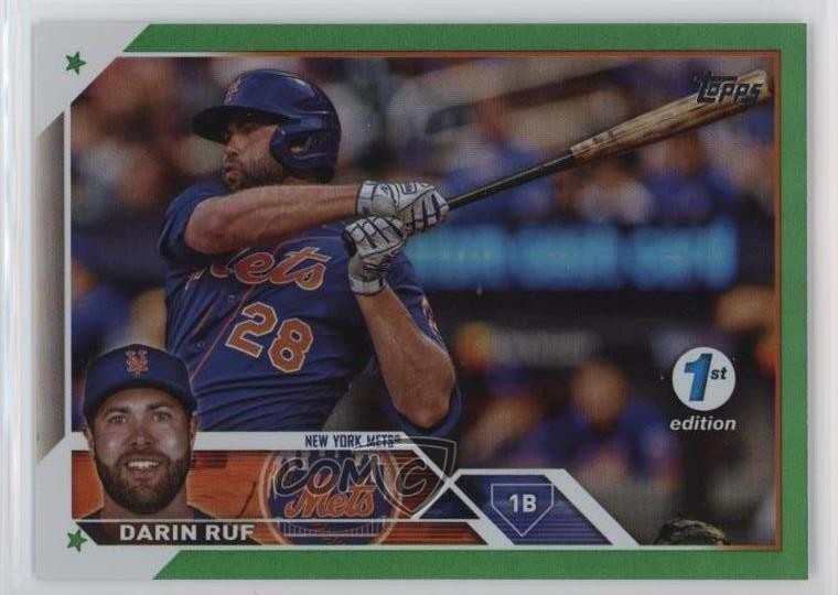 2023 Topps Series 1 1st Edition Green Foil 5/150 Darin Ruf #70 18j9