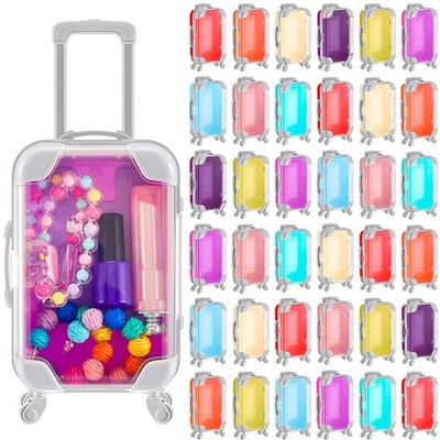 50 Pack Suitcase Party Favor Gift Box Mini 6.7 x 3.8 x 2 Inches 9 Colors Plas...