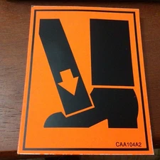 18 pcs SAFETY FIRST Elevator Steel Toe  Safety Stickers Foot Protection Required